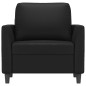 vidaXL Sillón cuero sintético negro 60 cm vidaXL Sillón cuero sintético negro 60 cm