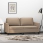 vidaXL Sofá de 2 plazas de cuero sintético color capuchino 140 cm vidaXL Sofá de 2 plazas de cuero sintético color capuchino 140 cm