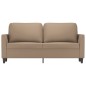 vidaXL Sofá de 2 plazas de cuero sintético color capuchino 140 cm vidaXL Sofá de 2 plazas de cuero sintético color capuchino 140 cm