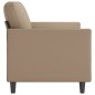 vidaXL Sofá de 2 plazas de cuero sintético color capuchino 140 cm vidaXL Sofá de 2 plazas de cuero sintético color capuchino 140 cm