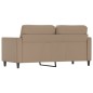 vidaXL Sofá de 2 plazas de cuero sintético color capuchino 140 cm vidaXL Sofá de 2 plazas de cuero sintético color capuchino 140 cm