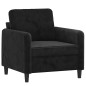vidaXL Sillón de terciopelo negro 60 cm vidaXL Sillón de terciopelo negro 60 cm
