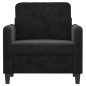 vidaXL Sillón de terciopelo negro 60 cm vidaXL Sillón de terciopelo negro 60 cm