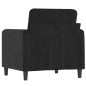 vidaXL Sillón de terciopelo negro 60 cm vidaXL Sillón de terciopelo negro 60 cm
