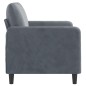 vidaXL Sofá de 2 plazas de terciopelo gris oscuro 120 cm vidaXL Sofá de 2 plazas de terciopelo gris oscuro 120 cm