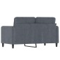 vidaXL Sofá de 2 plazas de terciopelo gris oscuro 120 cm vidaXL Sofá de 2 plazas de terciopelo gris oscuro 120 cm