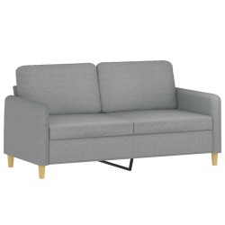 vidaXL Sofá de 2 plazas de tela gris claro 140 cm