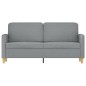 vidaXL Sofá de 2 plazas de tela gris claro 140 cm vidaXL Sofá de 2 plazas de tela gris claro 140 cm