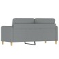 vidaXL Sofá de 2 plazas de tela gris claro 140 cm vidaXL Sofá de 2 plazas de tela gris claro 140 cm