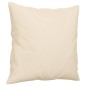 vidaXL Juego de sofás con cojines 2 piezas tela microfibra beige vidaXL Juego de sofás con cojines 2 piezas tela microfibra beige