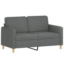 vidaXL Sofá de 2 plazas de tela gris oscuro 120 cm