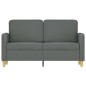 vidaXL Sofá de 2 plazas de tela gris oscuro 120 cm