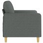 vidaXL Sofá de 2 plazas de tela gris oscuro 120 cm