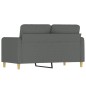 vidaXL Sofá de 2 plazas de tela gris oscuro 120 cm