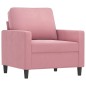 vidaXL Juego de sofás con cojines 3 piezas terciopelo rosa vidaXL Juego de sofás con cojines 3 piezas terciopelo rosa