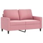 vidaXL Juego de sofás con cojines 3 piezas terciopelo rosa vidaXL Juego de sofás con cojines 3 piezas terciopelo rosa