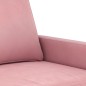 vidaXL Juego de sofás con cojines 3 piezas terciopelo rosa vidaXL Juego de sofás con cojines 3 piezas terciopelo rosa