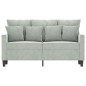 vidaXL Sofá de 2 plazas de terciopelo gris claro 120 cm vidaXL Sofá de 2 plazas de terciopelo gris claro 120 cm
