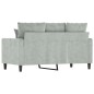 vidaXL Sofá de 2 plazas de terciopelo gris claro 120 cm vidaXL Sofá de 2 plazas de terciopelo gris claro 120 cm
