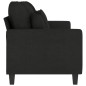 vidaXL Sofá de 3 plazas de tela negro 180 cm vidaXL Sofá de 3 plazas de tela negro 180 cm