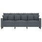 vidaXL Sofá de 3 plazas terciopelo gris oscuro 180 cm