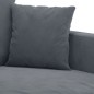 vidaXL Sofá de 3 plazas terciopelo gris oscuro 180 cm