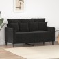vidaXL Sofá de 2 plazas terciopelo negro 120 cm vidaXL Sofá de 2 plazas terciopelo negro 120 cm
