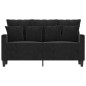 vidaXL Sofá de 2 plazas terciopelo negro 120 cm vidaXL Sofá de 2 plazas terciopelo negro 120 cm