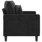 vidaXL Sofá de 2 plazas terciopelo negro 120 cm vidaXL Sofá de 2 plazas terciopelo negro 120 cm