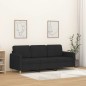 vidaXL Sofá de 3 plazas de tela negro 180 cm vidaXL Sofá de 3 plazas de tela negro 180 cm