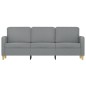 vidaXL Sofá de 3 plazas de tela gris claro 180 cm vidaXL Sofá de 3 plazas de tela gris claro 180 cm