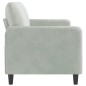 vidaXL Sofá de 3 plazas terciopelo gris claro 180 cm vidaXL Sofá de 3 plazas terciopelo gris claro 180 cm