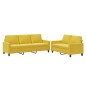 vidaXL Juego de sofás con cojines 2 piezas terciopelo amarillo vidaXL Juego de sofás con cojines 2 piezas terciopelo amarillo