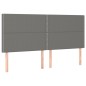 vidaXL Cabecero con luces LED tela gris oscuro 180x5x118/128 cm vidaXL Cabecero con luces LED tela gris oscuro 180x5x118/128 cm