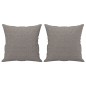 vidaXL Juego de sofás con cojines 2 piezas tela gris taupe vidaXL Juego de sofás con cojines 2 piezas tela gris taupe