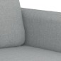 vidaXL Juego de sofás con cojines 2 piezas tela gris claro vidaXL Juego de sofás con cojines 2 piezas tela gris claro