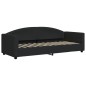 vidaXL Sofá cama con colchón tela negro 80x200 cm vidaXL Sofá cama con colchón tela negro 80x200 cm