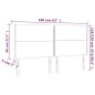 vidaXL Cabecero con luces LED tela gris claro 160x5x118/128 cm