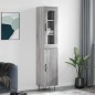 vidaXL Aparador alto madera contrachapada gris Sonoma 34,5x34x180 cm vidaXL Aparador alto madera contrachapada gris Sonoma 34,5x34x180 cm