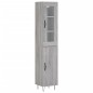 vidaXL Aparador alto madera contrachapada gris Sonoma 34,5x34x180 cm vidaXL Aparador alto madera contrachapada gris Sonoma 34,5x34x180 cm
