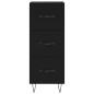 vidaXL Aparador de madera contrachapada negro 34,5x34x180 cm vidaXL Aparador de madera contrachapada negro 34,5x34x180 cm