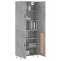 vidaXL Aparador alto madera contrachapada gris hormigón 69,5x34x180 cm vidaXL Aparador alto madera contrachapada gris hormigón 69,5x34x180 cm