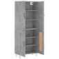 vidaXL Aparador alto madera contrachapada gris hormigón 69,5x34x180 cm vidaXL Aparador alto madera contrachapada gris hormigón 69,5x34x180 cm