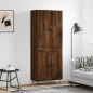 vidaXL Aparador alto madera contrachapada marrón roble 69,5x34x180 cm vidaXL Aparador alto madera contrachapada marrón roble 69,5x34x180 cm