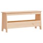 vidaXL Banco de recibidor madera maciza de pino 100x28x45 cm vidaXL Banco de recibidor madera maciza de pino 100x28x45 cm