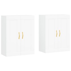 vidaXL Armarios de pared 2 uds madera de ingeniería blanco