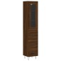 vidaXL Aparador alto madera contrachapada roble marrón 34,5x34x180 cm vidaXL Aparador alto madera contrachapada roble marrón 34,5x34x180 cm