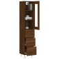 vidaXL Aparador alto madera contrachapada roble marrón 34,5x34x180 cm vidaXL Aparador alto madera contrachapada roble marrón 34,5x34x180 cm