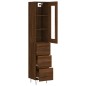 vidaXL Aparador alto madera contrachapada roble marrón 34,5x34x180 cm vidaXL Aparador alto madera contrachapada roble marrón 34,5x34x180 cm