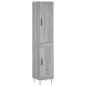 vidaXL Aparador alto madera contrachapada gris Sonoma 34,5x34x180 cm vidaXL Aparador alto madera contrachapada gris Sonoma 34,5x34x180 cm